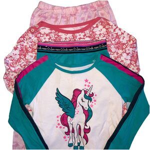 4/5T Girls 4 PCs Pajama Sets Long Sleeve, Old Navy, Btween, Garanimals GUC